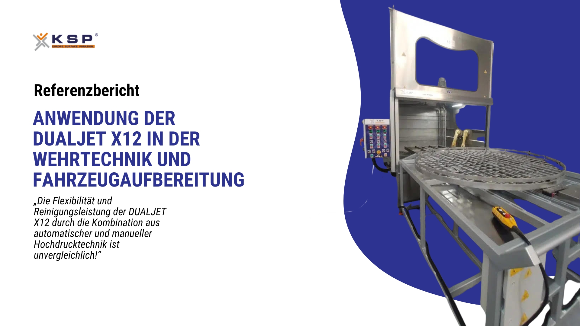 DUALJET X12 für die Reinigung großer Fahrzeugbauteile