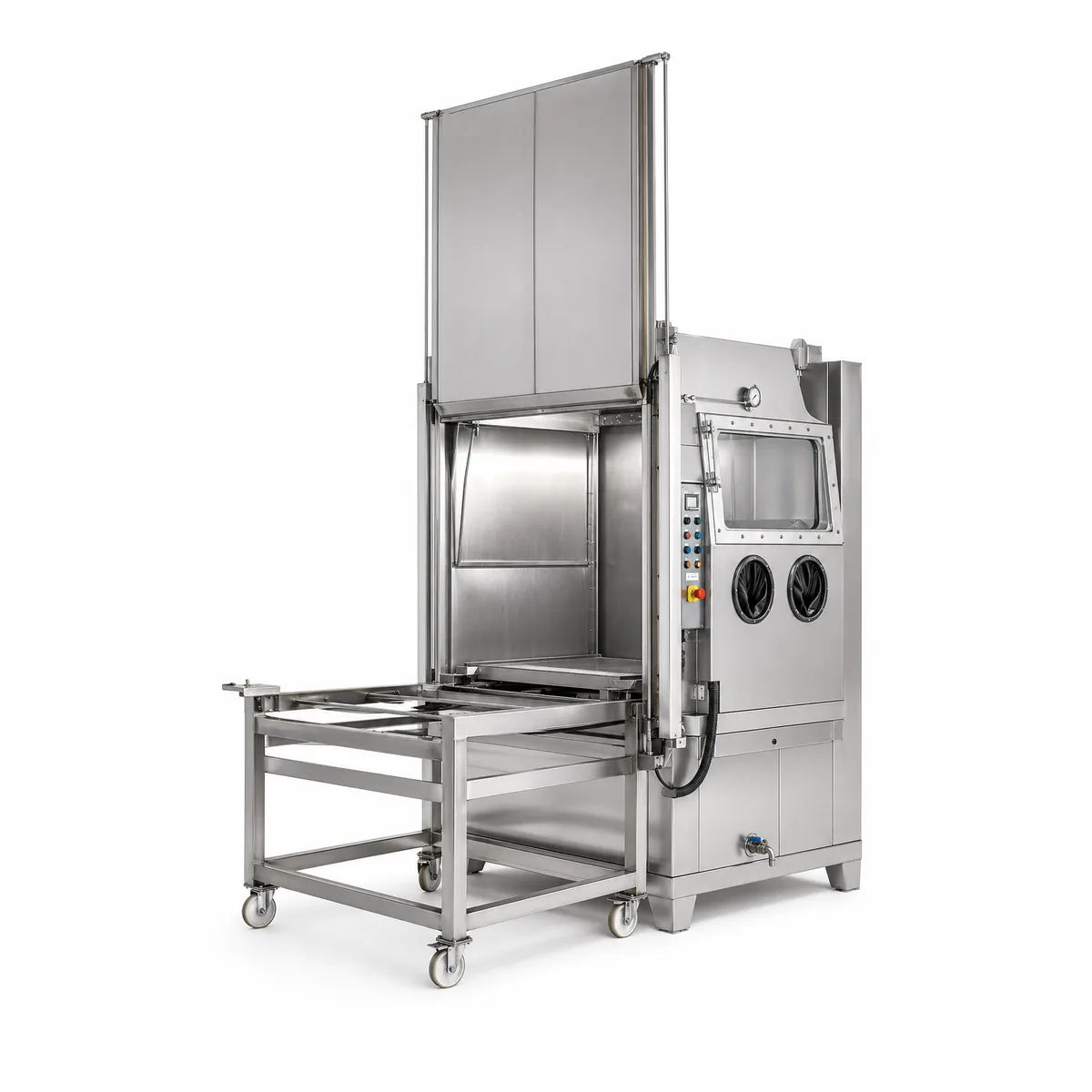 KBN-1B-MULTI Front-Lader mit automatischer Prozesskammer, manueller Arbeitsstation und Beladerahmen